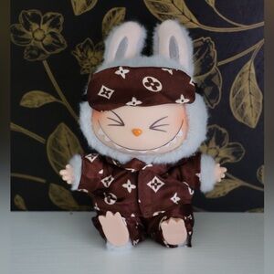 Labubu Clothes Brown Pajama Set (DOLL NOT INCLUDED)